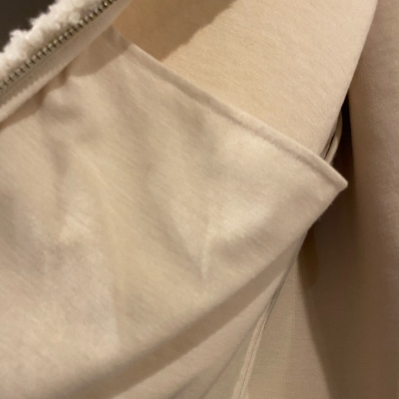 Theory Jersey Fleece Cream Jacket Size XL - Picture 8 of 11
